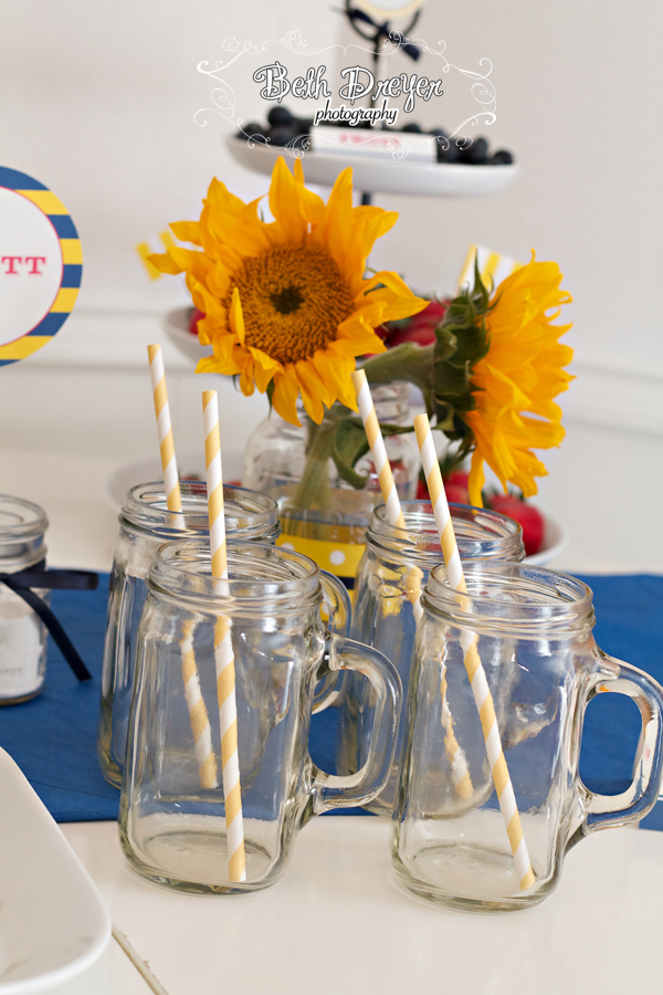 Yellow and Navy Blue Birthday Parties - Beth Dreyer